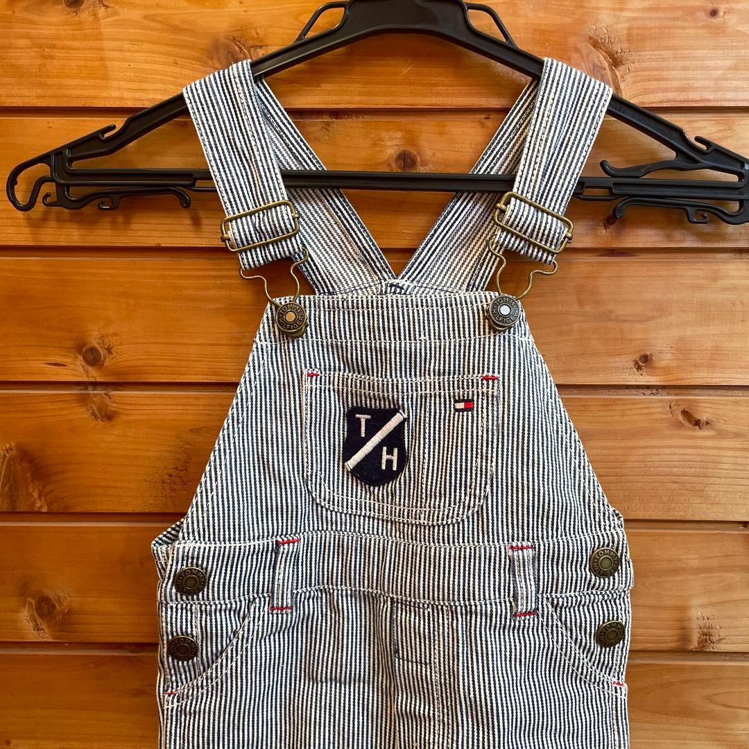 【美品】お宮参り　秋　トミーヒルフィガーオーバーオール90cm