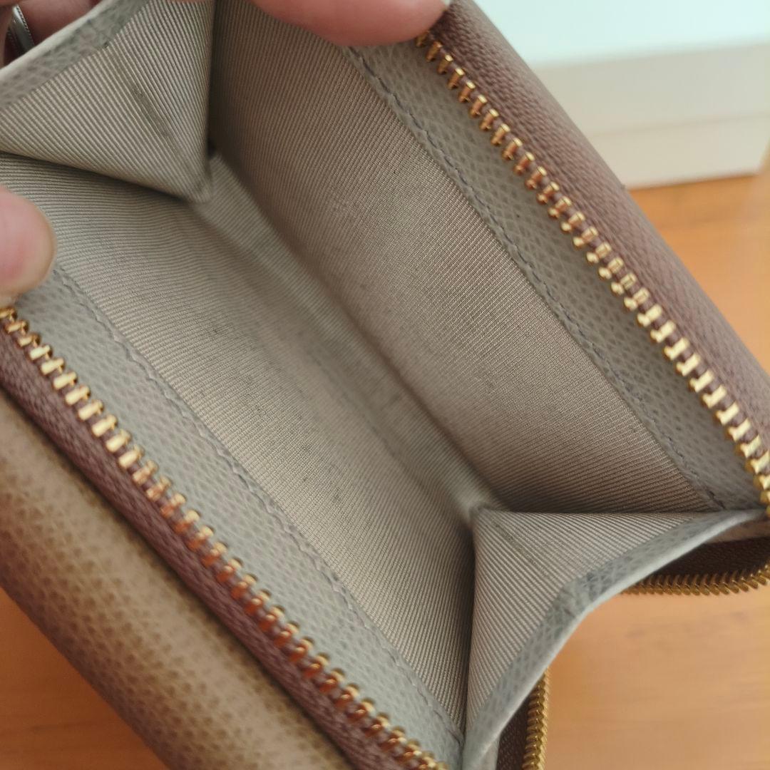 アニエスベー三つ折り財布ブラウン