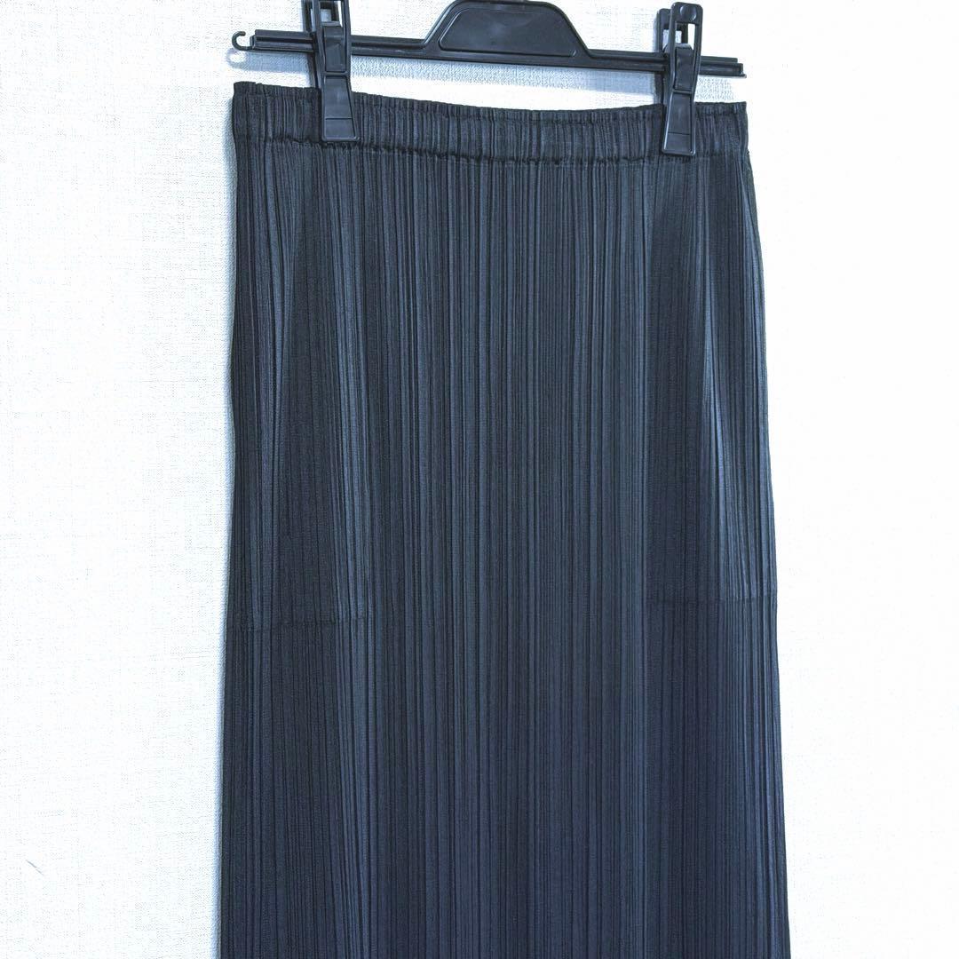 【美品】PLEATS PLEASEプリーツプリーズロングスカート黒