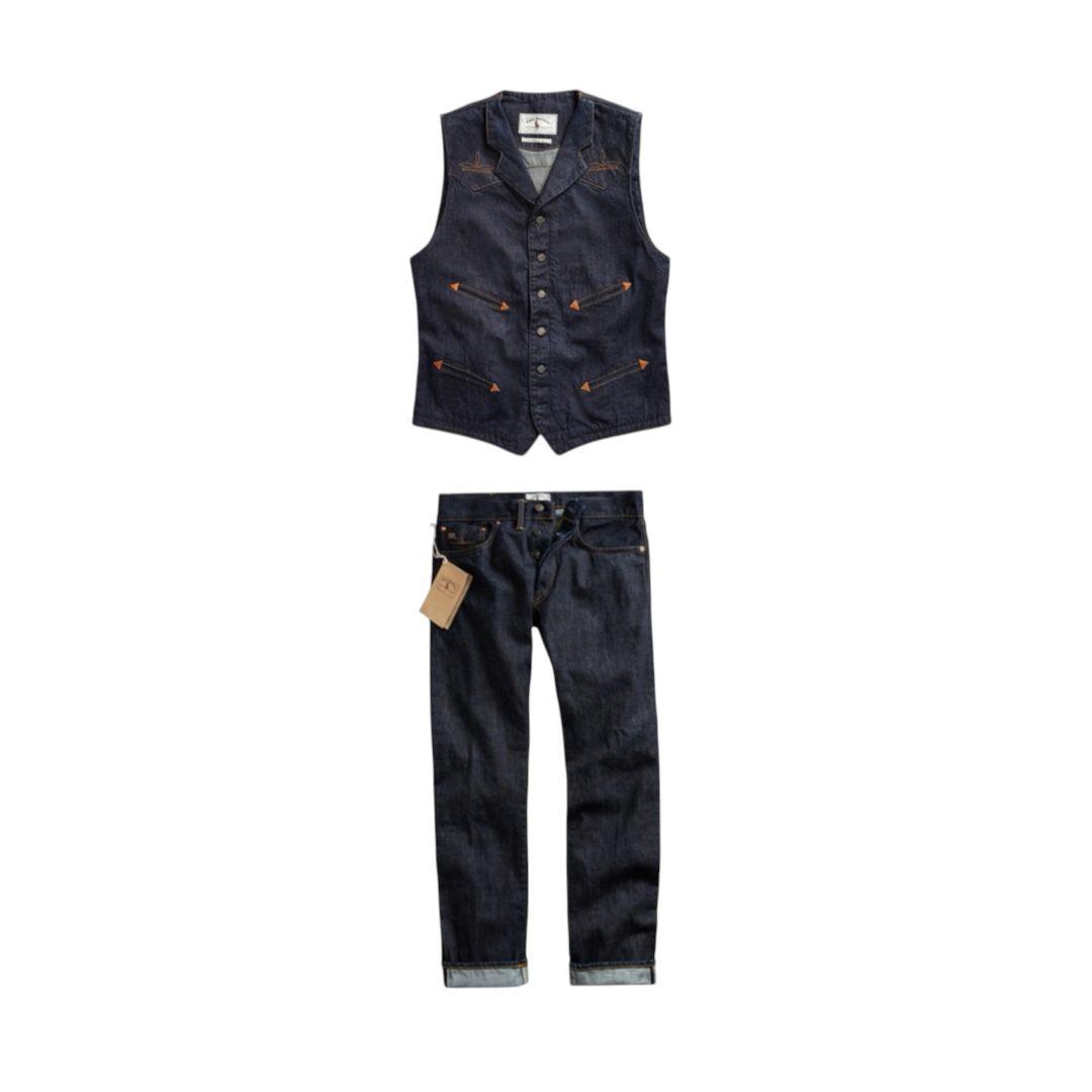 d*。様 RRL LIMITED EDITION POLO WESTERN デニ