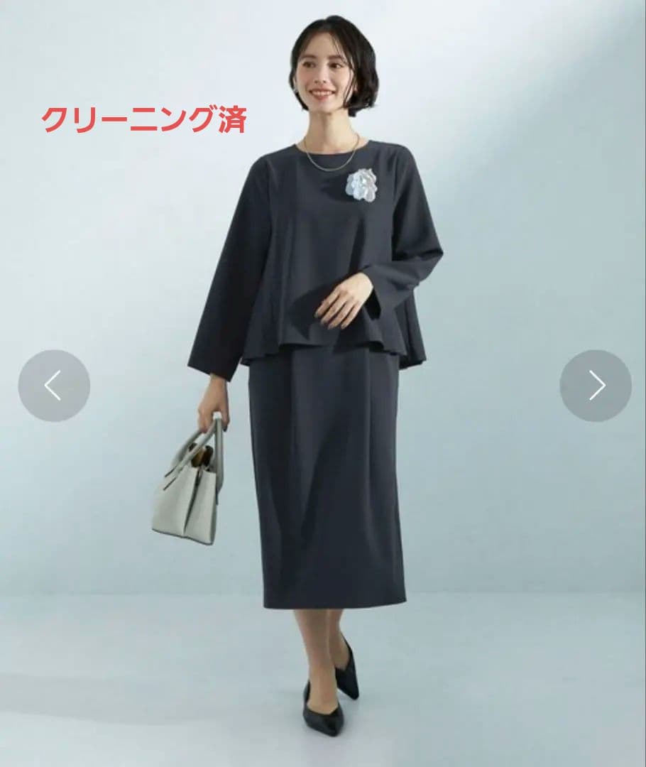 グリーンレーベルリラクシング パウドレ プリーツ ワンピース 38