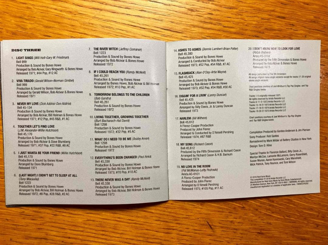 洋楽 5TH DIMENSION THE COMPLETE SINGLES 66-75