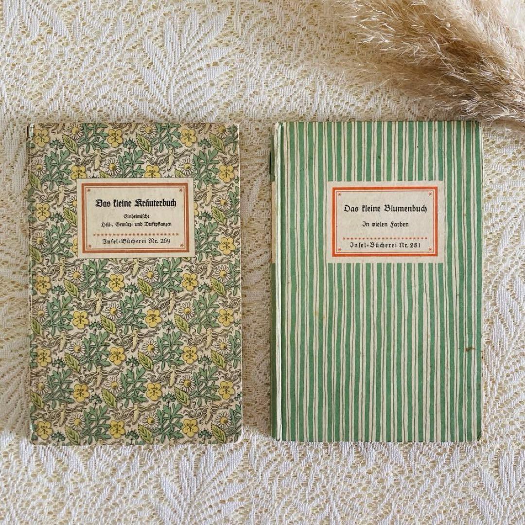 洋書　古書　インゼル文庫 No.269 & 281　小さな植物図鑑2冊セット♪