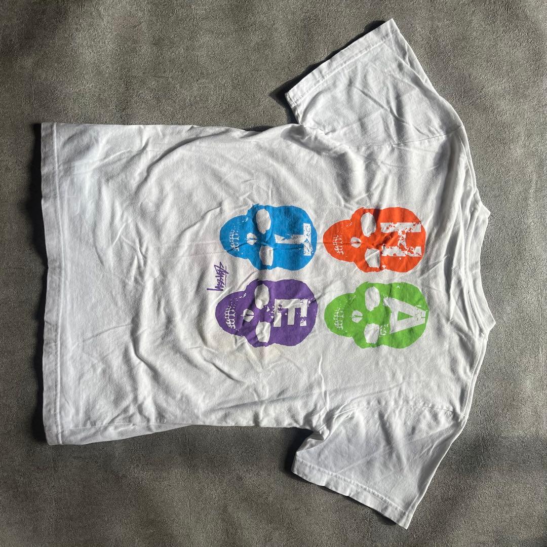 90s old stussy tシャツ スカル archive y2k 紺タグ