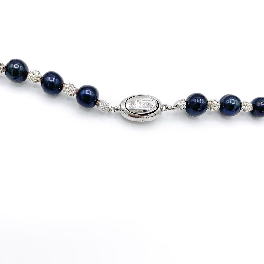 90s vintage シルバー925 パール ロングネックレス アメカジ 古着