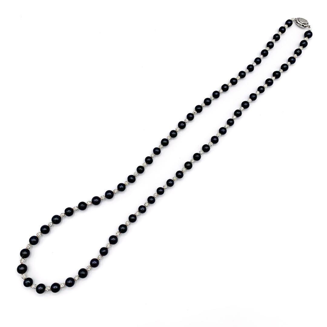 90s vintage シルバー925 パール ロングネックレス アメカジ 古着