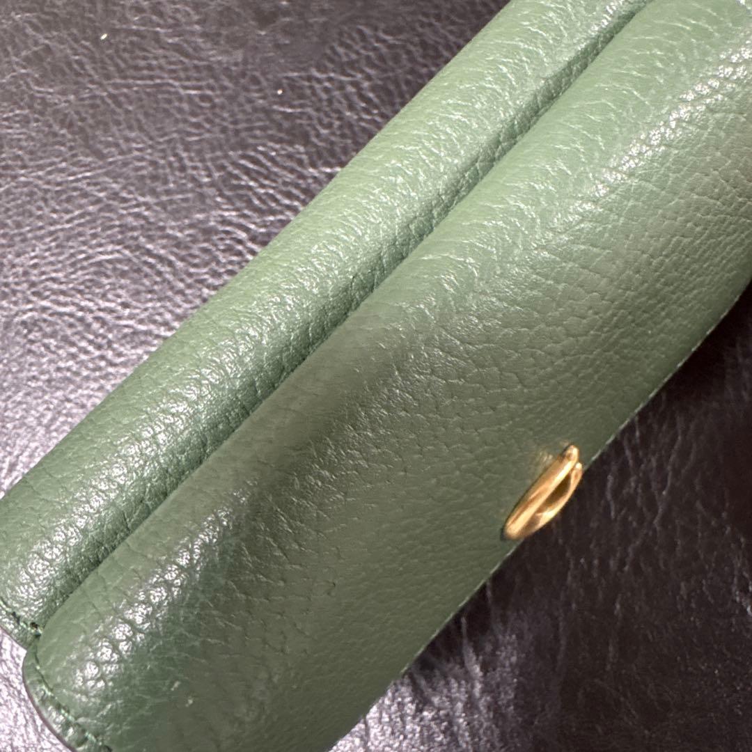 COACH グリーン 三つ折り財布