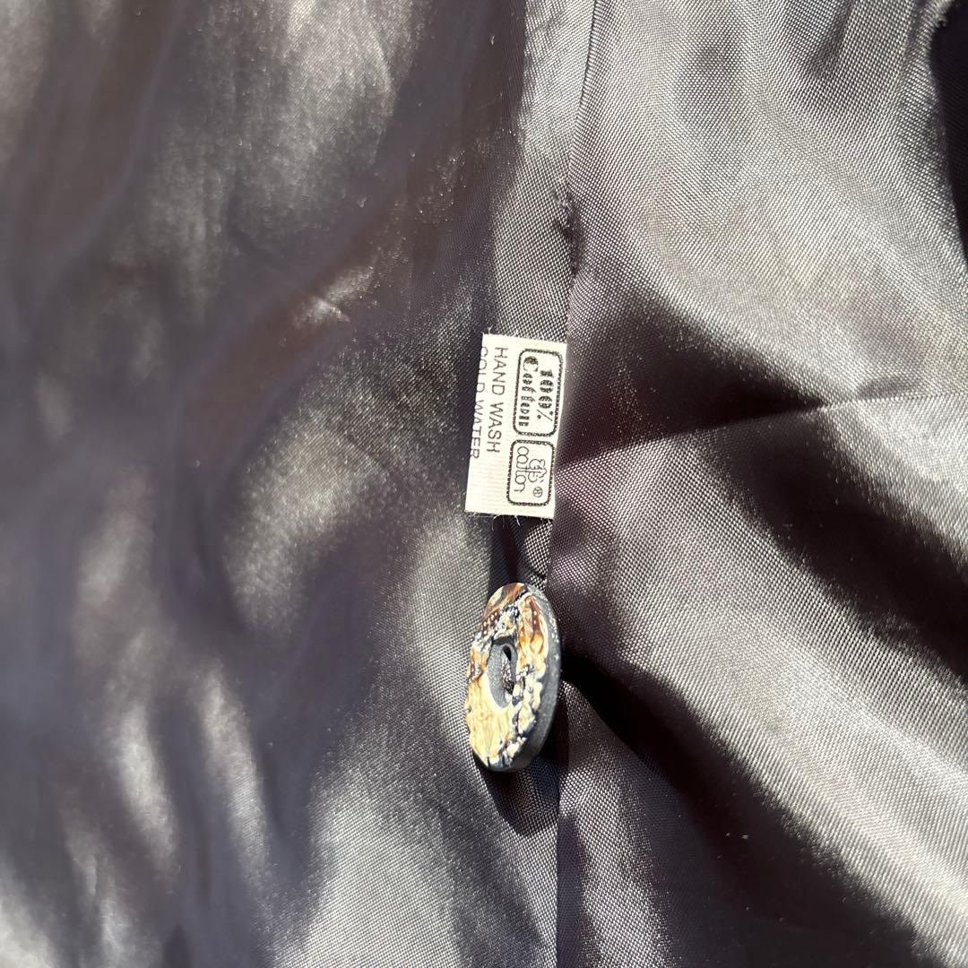 ろーけつ染め、刺し子、裏つきロングコート