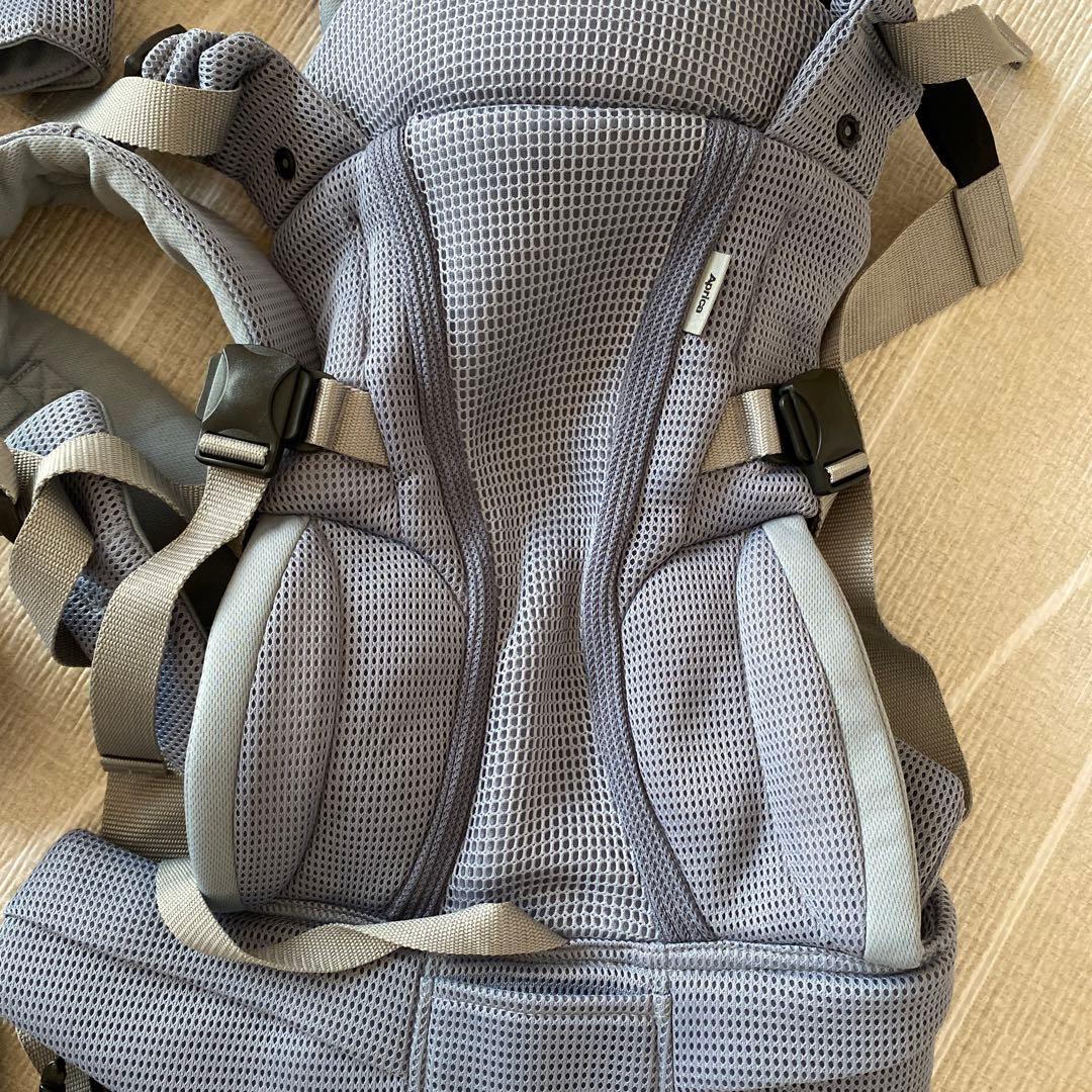 Aprica 抱っこ紐 ラクリス メッシュグレー 付属品付き