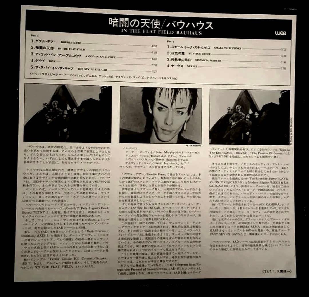 【国内盤／帯付き】バウハウス（Bauhaus）In the Flat Field