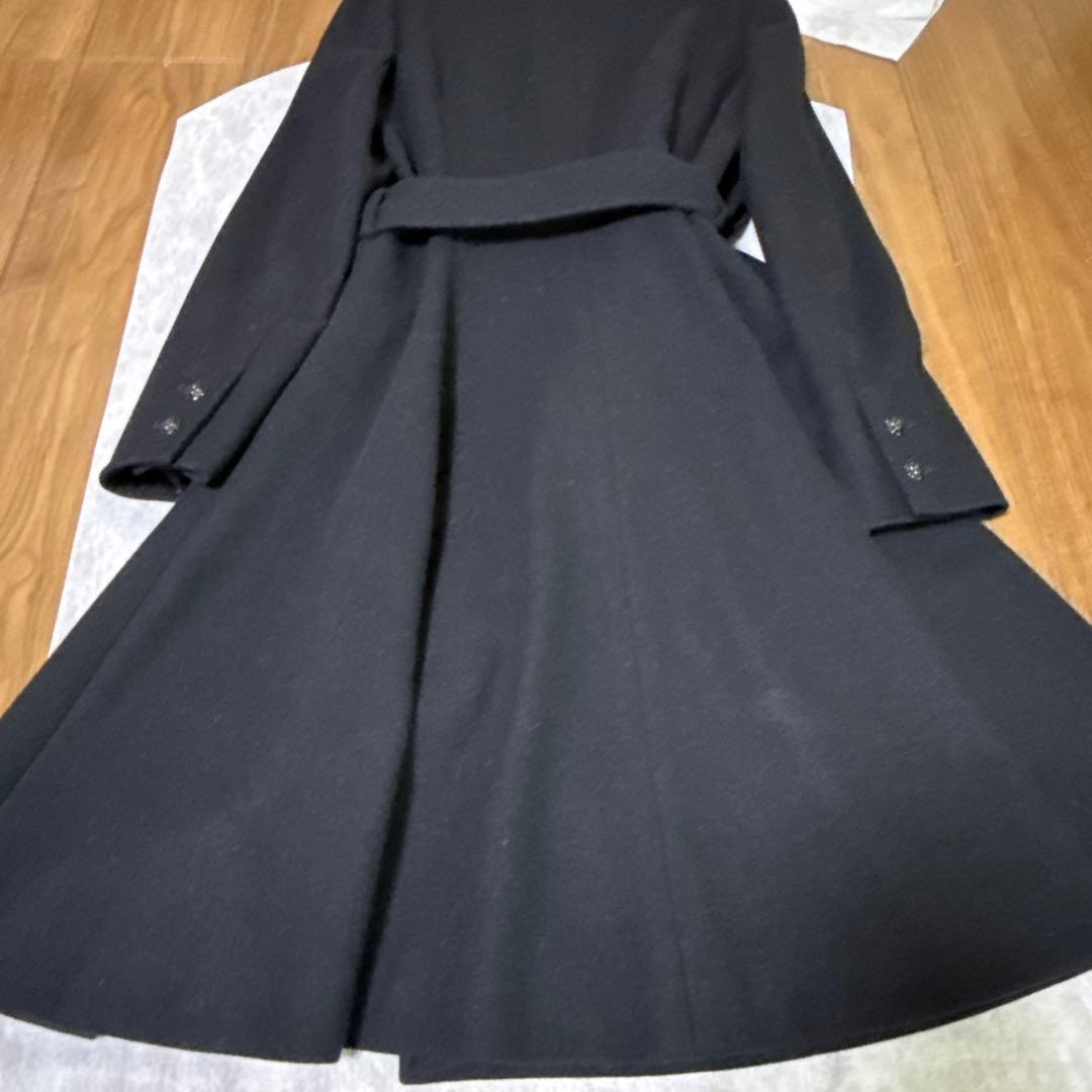 René ブラック ロングウール　コート