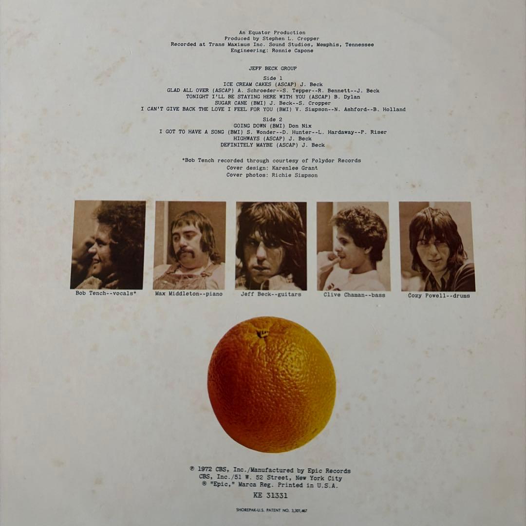 ジェフベックグループ　直筆サイン入りアナログレコード LP